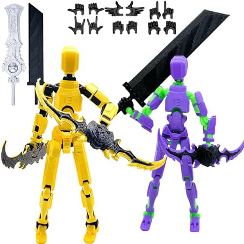 4 Packs T13 Action Figure Set, 3D Printed Robot Doll for Kids & Adults