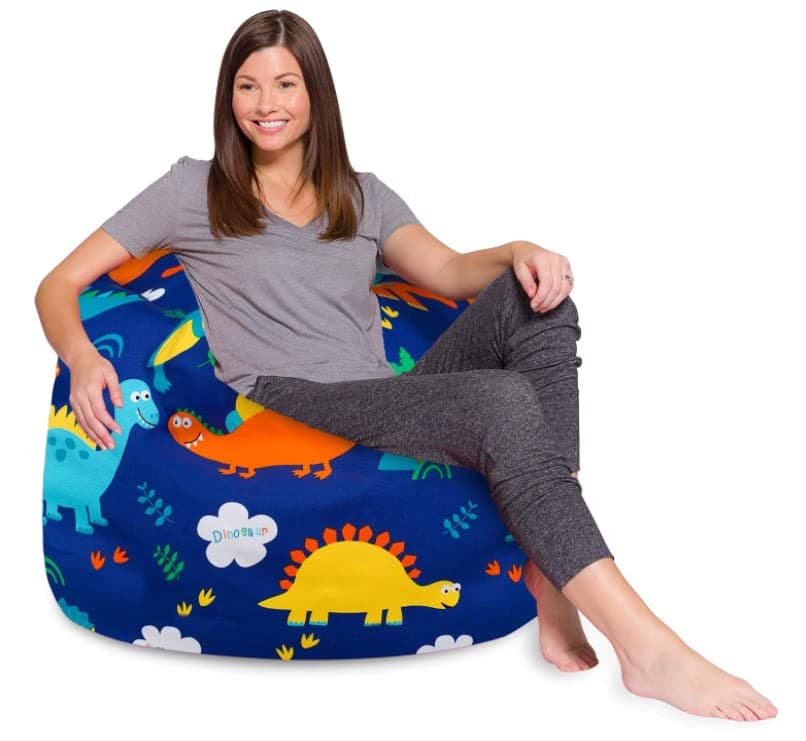 Posh Creations White Stars Bean Bag Chair - Large