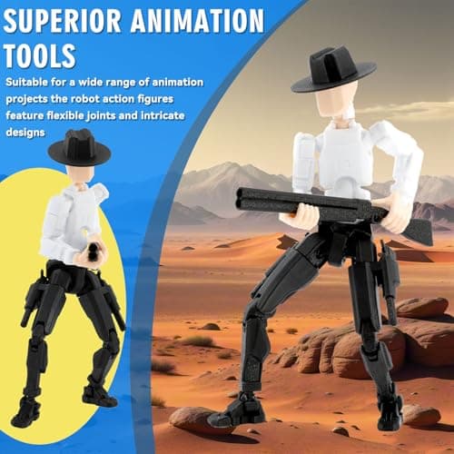 Lucky 13 Action Figure, 2-Pack 5.4 inches, Cowboy, Titan 13