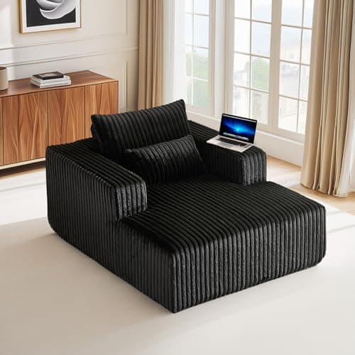 Oversized Grey Corduroy Chaise Longue Chair for Living Room and Bedroom Apartment, Modern 48.5-inch Deep Seat Single Cloud Lounge Floor Sofa Couch
Oversized Grey Modern Chaise Longue Chair Living Room Bedroom Apartment, 48.5-inch Deep Seat Upholstere