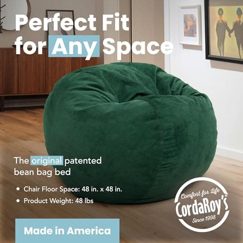 CordaRoy's Rainforest Chenille Bean Bag - Bed & Chair - Queen Size - Machine-Wwashable