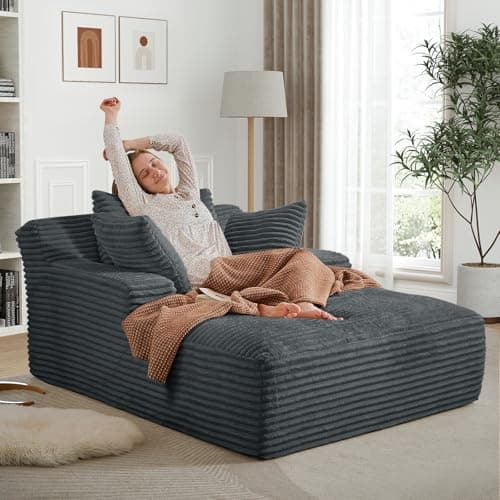 Modern Oversized Chaise Lounge Sofa Bed for Living Room or Bedroom Apartment