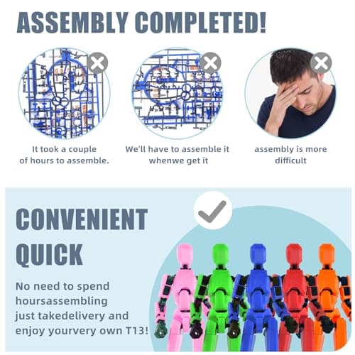 T13 Action Figure Accessories, Multijointed Movable Dummy 13 for Collectors (Multicolor-3)