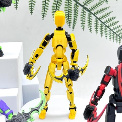 4 Packs T13 Action Figure Set, 3D Printed Robot Doll for Kids & Adults