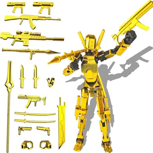 Lucky Lucky 13 Movable T13 Robot Action Figure, Desktop Gift for Toy Lovers