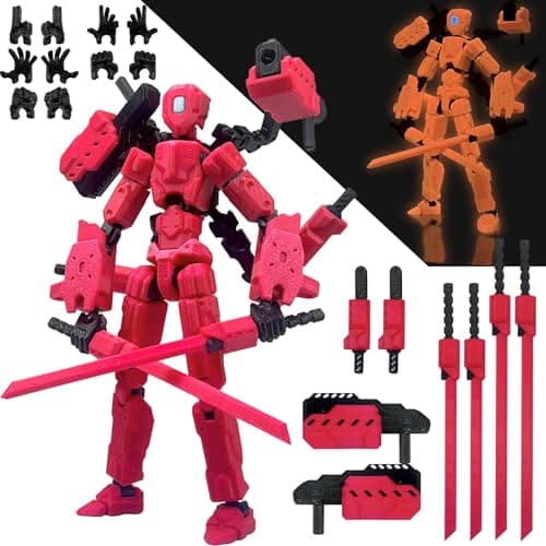 Luminous 8-inch Lucky 13 Action Figure, Nova T-13 Dummy 13 Mobile Robot Toys
