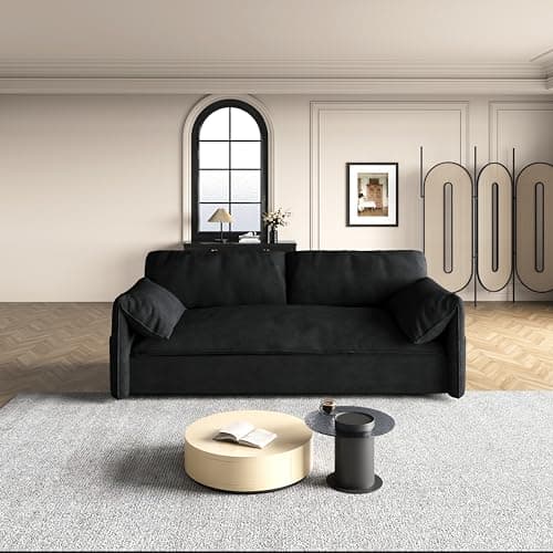 3-in-1 Convertible Sleeper Sofa Bed for Living Room with Side Pockets and Pillows