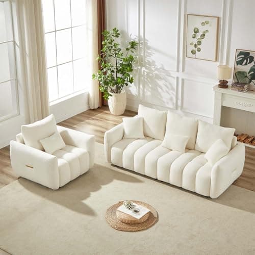 Modern 82 Comfy Teddy Cloud Sofa for Living Room, Bedroom, Office, Apartment