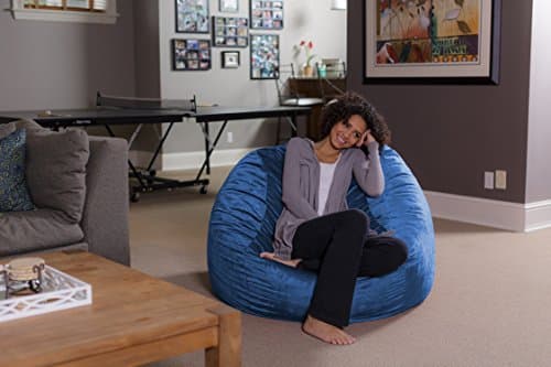 Royal Blue Memory Foam Bean Bag Chair - Ultra Soft & Plush 4'