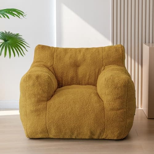 MAXYOYO Sherpa Tufted Bean Bag Chair, Living Room Sofa for Adults & Kids
