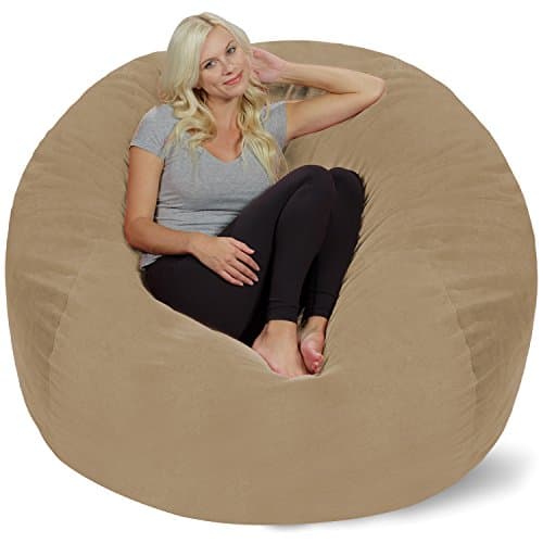 Cinnabar 5' Chill Sack Bean Bag Chair - Giant Memory Foam Lounge with Soft Cover