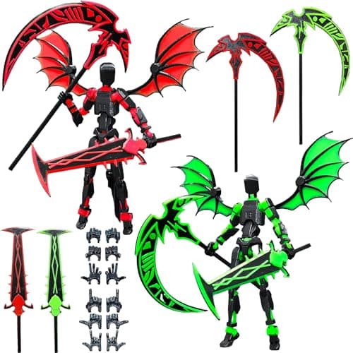 4 Packs T13 Action Figure Set, 3D Printed Robot Doll for Kids & Adults