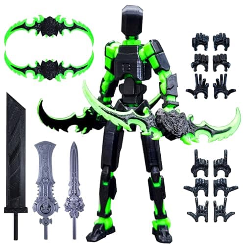 T13 Gold 5.5 Inch Multi-Jointed 3D Printed Robot Action Figure