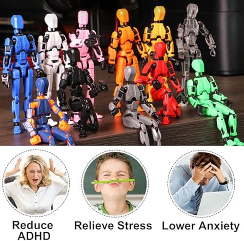 3D Printed T13 Multi-Jointed Action Figure Gift for Collectors (2PCSY-C)