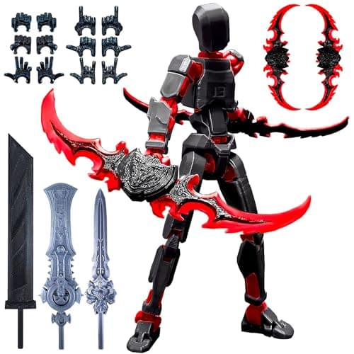T13 Gold 5.5 Inch Multi-Jointed 3D Printed Robot Action Figure