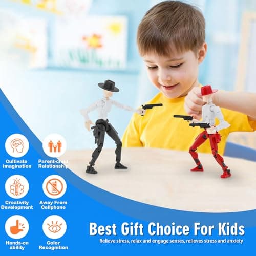 Lucky 13 Action Figure, 2-Pack 5.4 inches, Cowboy, Titan 13