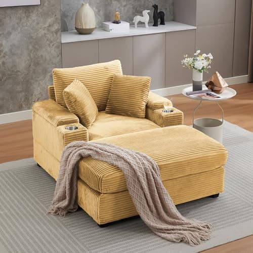 Oversized Grey Double Chaise Lounge with Ottomans and Armrest Storage for Living Room or Bedroom
Oversized Grey Corduroy Chaise Lounge with Cup Holder and USB Port for Living Room or Bedroom
Oversized Grey Chaise Lounge with Armrest Storage, Cup Hold