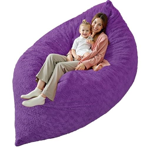 HABUTWAY White Giant Memory Foam 4-in-1 Bean Bag Chair