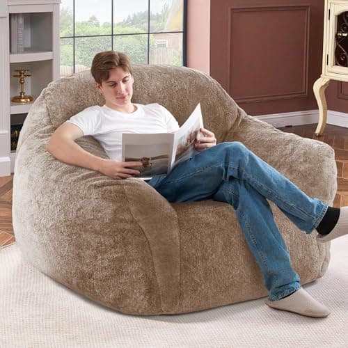 Homguava Spacious Giant Bean Bag Chair with Armrest