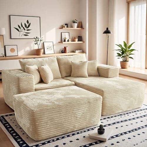 Stupendous Grey Faux Fur Oversized Chaise Lounge Chair Sofa Bed (81", 2PCS)