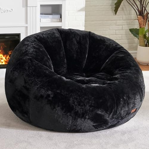 Hobestluk Large Grey Bean Bag Chair for Adults: Spacious and Comfortable for Reading or Relaxing