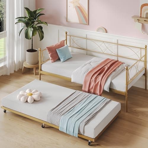 Idealhouse Metal Twin Daybed and Trundle Set (Modern - White)
| Idealhouse Twin Daybed with Trundle Frame for Bedroom (Modern - White)
| Idealhouse Steel Slat Support Twin Daybed Sofa Bed (Modern - White)
