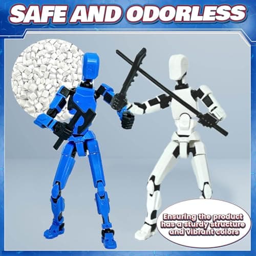 ZiZa T13 Action Figure Set, 5 Colors (Orange, White, Yellow, Blue, Red)