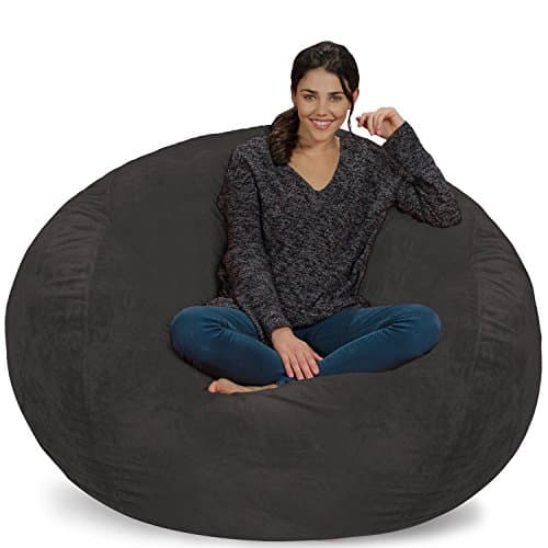 Cinnabar 5' Chill Sack Bean Bag Chair - Giant Memory Foam Lounge with Soft Cover