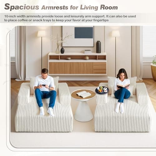 Modern Oversized Chaise Lounge Chair for Living Room or Bedroom