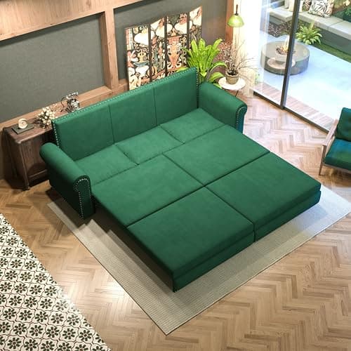 FANYE 63.8" Living Room Queen Sofabed 3-in-1 Convertible Sleeper Sofa
