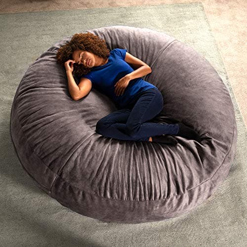 Jaxx 6 Foot Cocoon Bean Bag Bed & Chair, Charcoal