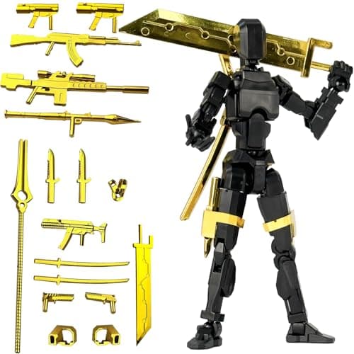 Lucky Lucky 13 Movable T13 Robot Action Figure, Desktop Gift for Toy Lovers