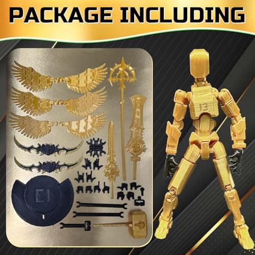 T13 Titan 13 Action Figure Set, 3D Printed, 5 Colors (White, Gold, Black, Blue, Red)