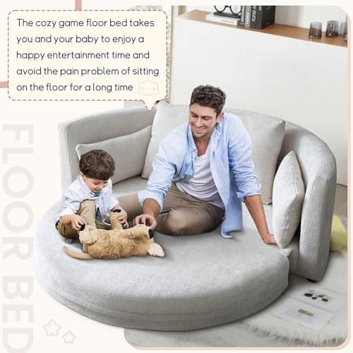 Antetek 2 in 1 Folding Sofa Bed, Comfy Game Lounger for Adults