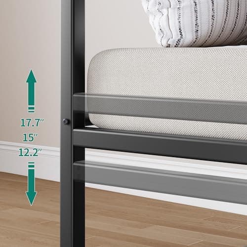 YITAHOME Black Twin Daybed with Pull Out Trundle and Steel Slat Support