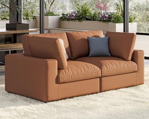 Oversized 5 Seat Grey Linen U Shaped Chaise Sectional Sofa