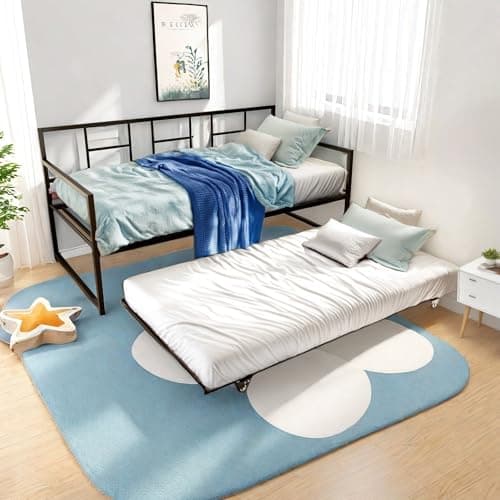 YITAHOME Adjustable Height Twin Daybed with Pull-Out Guest Bed, White