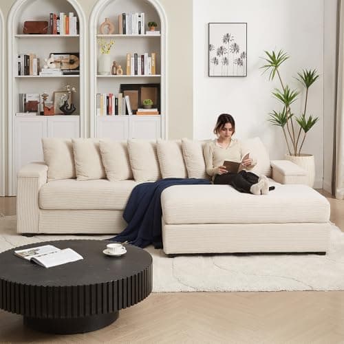 Oversized L-Shape Storage Couch, 104-inch Loveseat, Green Modular Sofa with Pillows for Living Room