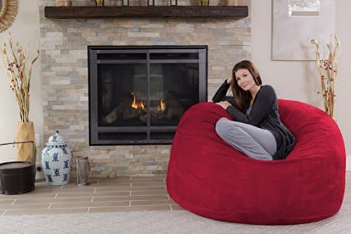 Cinnabar 5' Chill Sack Bean Bag Chair - Giant Memory Foam Lounge with Soft Cover
