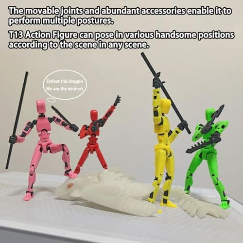 Lucky Titan 13 Action Figure Set, 10PCS Robot Toys (Dummy 13)