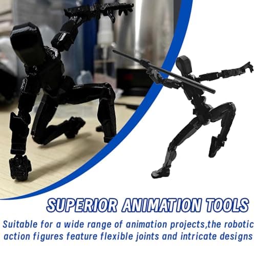 Titan13 4-Pack 3D Printed Movable Action Figures, Kids' Game Gifts