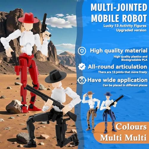 Lucky 13 Action Figure, 2-Pack 5.4 inches, Cowboy, Titan 13