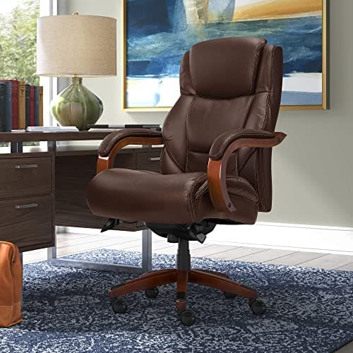 La-Z-Boy Delano Big & Tall Executive Office Chair, Chestnut Brown