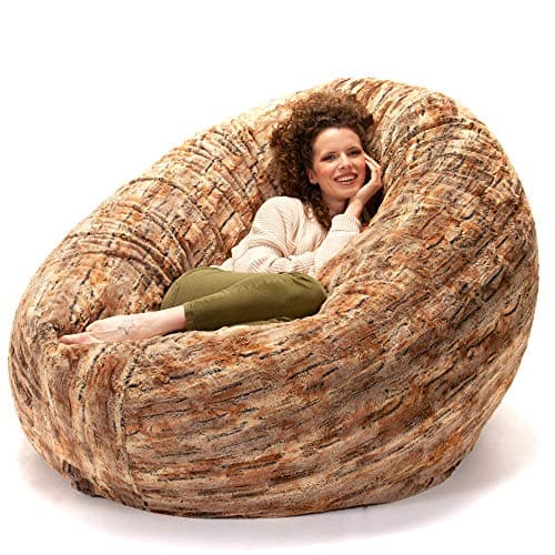 Jaxx 6 Foot Cocoon Bean Bag Bed & Chair, Charcoal