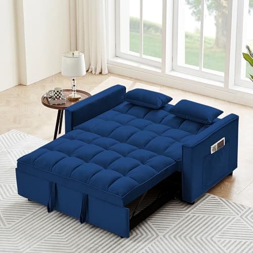 3-in-1 Black Pull-Out Sofa Bed for Living & Bedroom Spaces