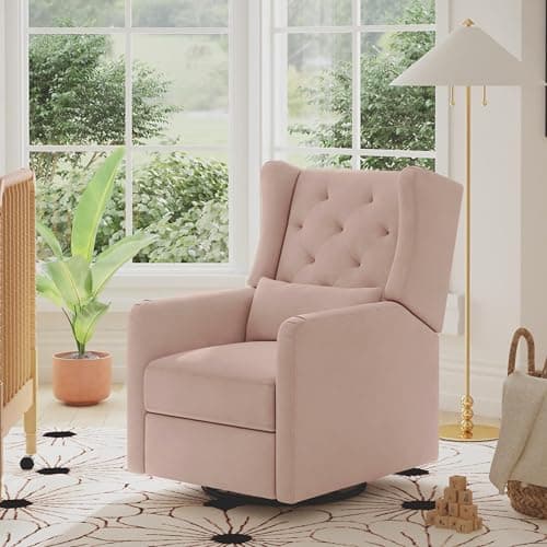DaVinci Everly Recliner & Glider in Performance Cream Eco-Weave