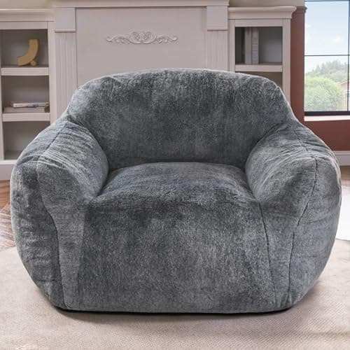 Homguava Spacious Giant Bean Bag Chair with Armrest