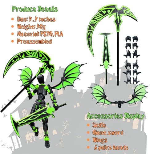 Titan 13 Robot Action Figure Set for Collectors, Green