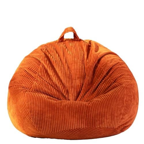 Giant Green Soft Corduroy Stuffed Animal Storage Bean Bag Chair
