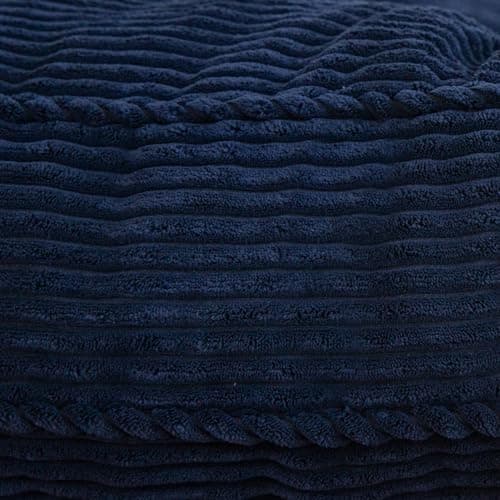 MAXYOYO Full Size Tufted Futon Mattress, Extra Thick Shredded Foam Filling, Navy